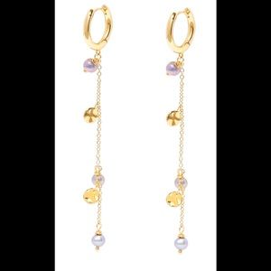 Gorjana Perla Imitation Pearl Huggie Hoops